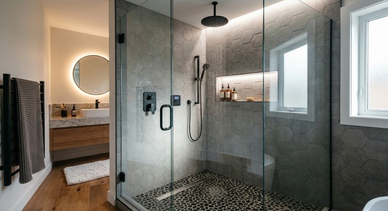 Granite Shower Installation in Denver, NC